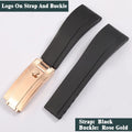 RUBBER STRAP FOR YACHT MASTER ROSE GOLD